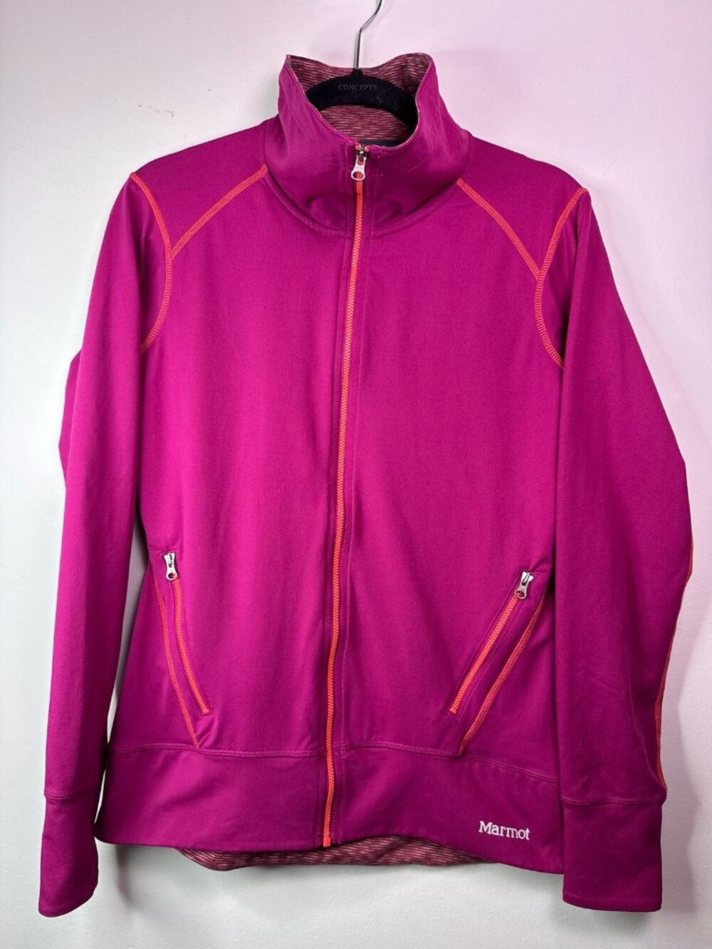 Marmot Women’s Pink Full Zip Front Performance Jacket Size M
